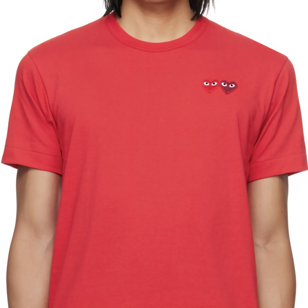 Comme des Garçons PLAY Basic T-Shirt Two Emblems Small